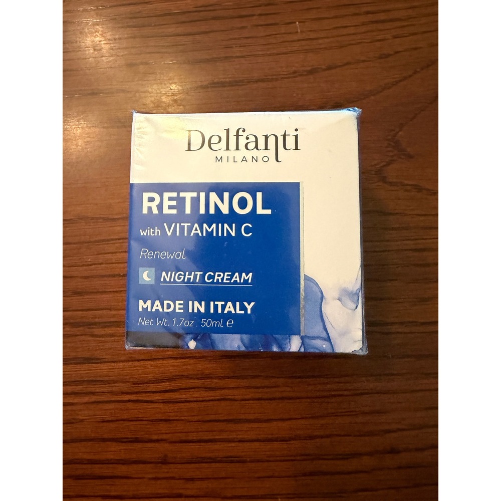 Delfanti Milano Retinol with Vitamin C Renewal Night Cream 1.7oz 50ml Made Italy
